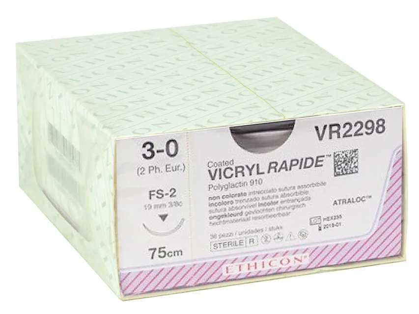 Ethicon Vicryl Rapid fire absorbabile - calibru 3/0 ac 19 mm - împletit