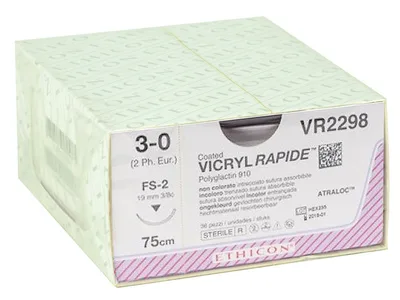 Ethicon Vicryl Rapid fire absorbabile - calibru 3/0 ac 19 mm - împletit
