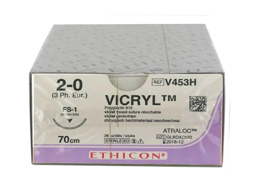 Ethicon Vicryl cusături absorbabile - calibru 2/0 ac 24 mm