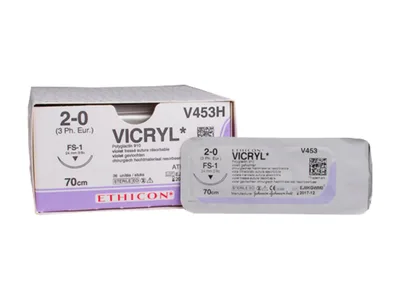Ethicon Vicryl cusături absorbabile - calibru 2/0 ac 24 mm