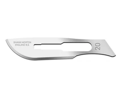 Lame chirurgicale SWANN-MORTON oțel carbon nr. 20 - sterile