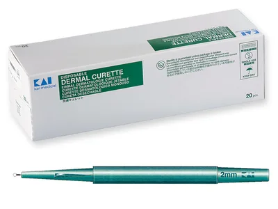 Curetă dermică diametru 2 mm