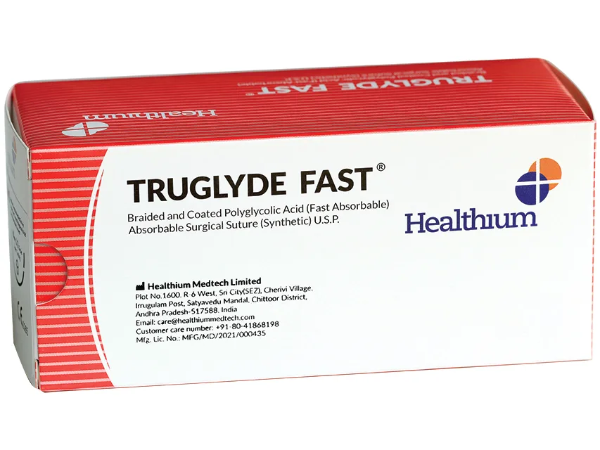 TRUGLYDE FAST ABSORB. Fir de sutură 3/0 cerc 3/8 ac 20mm - 75cm - necolorat