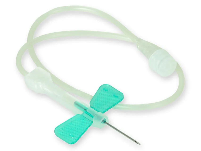 Set de cateter scalp vein cu sistem de siguranță tip fluture 21G L/L - steril