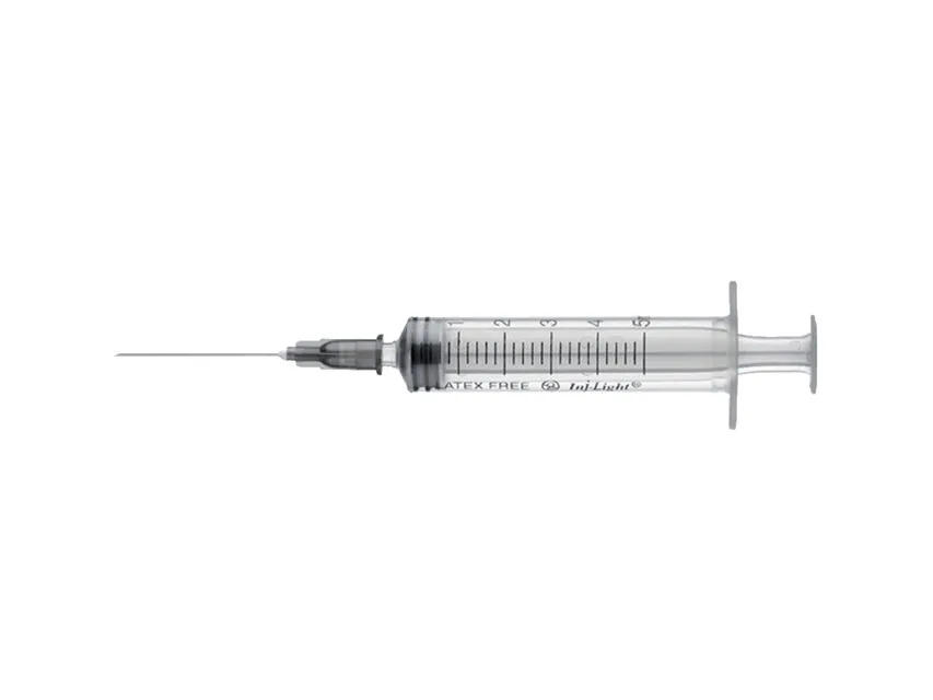 Seringi 3 bucăți cu ac 22G - 5 ml con Luer centric