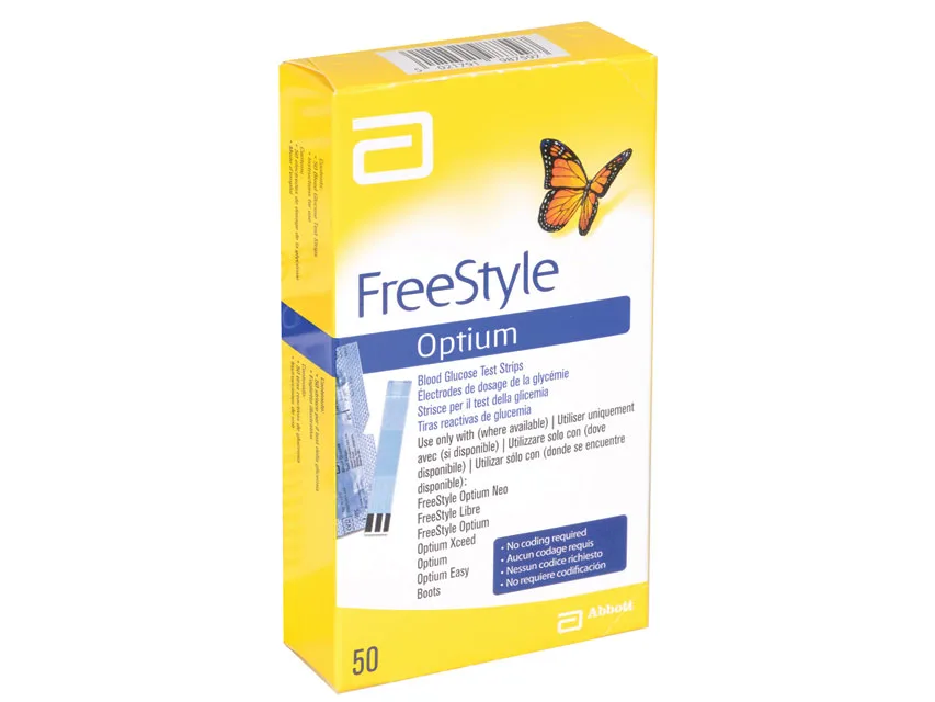 Abbott FreeStyle Optium benzi pentru testarea glucozei din sânge