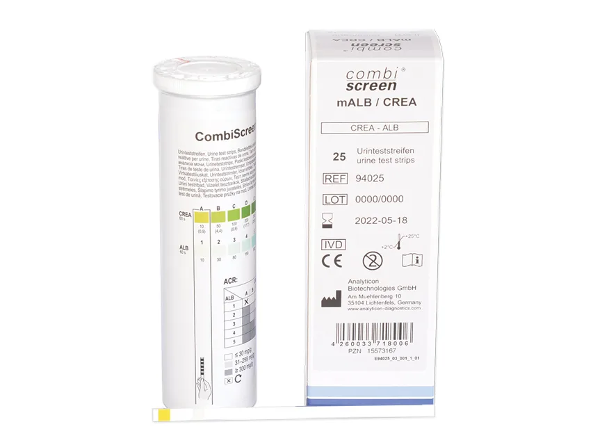 COMBI SCREEN mALB/CREA pentru detectarea microalbuminuriei