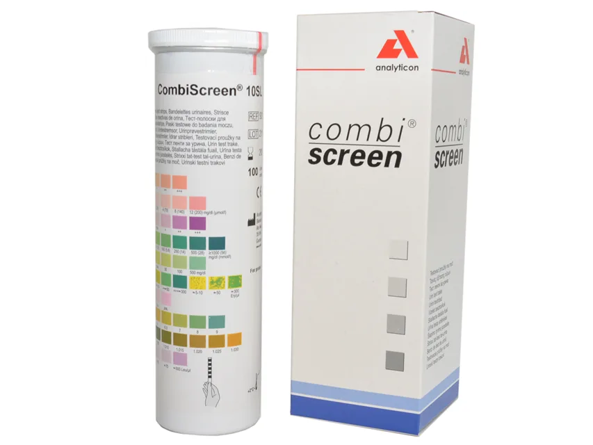 Benzi test urină CombiScreen 10SL Plus - 10 parametri