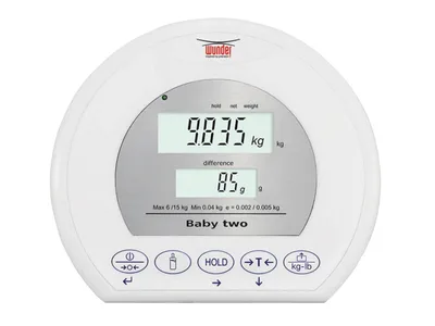 Cântar electronic compact profesional WUNDER BABY 02-2 pentru bebeluși 10-20 kg - Clasa III