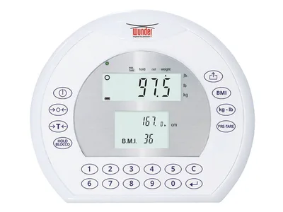 Cântar digital de platformă WUNDER RW2.0 MOVE cu balustradă și roți 300 kg - Clasa III