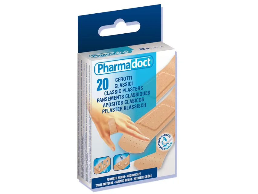 Plasturi PHARMADOCT CLASSIC 7x2 cm - carton de 12 cutii cu 20 buc.