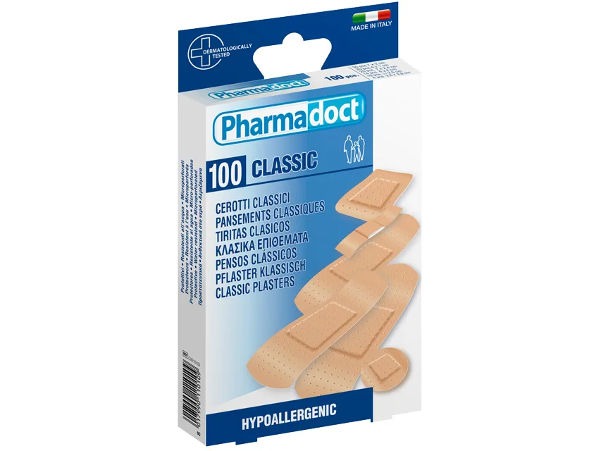 Plasturi PHARMADOCT CLASSIC 6 dimensiuni asortate - carton de 12 cutii a câte 100