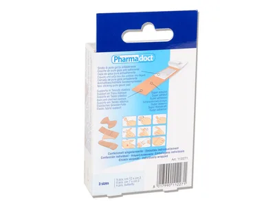 Plasturi pentru mâini PHARMADOCT 3 dimensiuni - carton de 12 cutii a 14 bucăți
