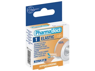 Rola din pânză Pharmadoct - țesătură - 5m x 1.25cm - cutie cu 18 seturi
