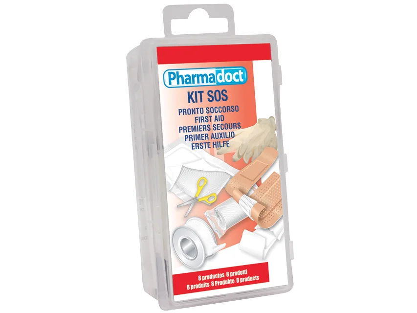 PHARMADOCT First Aid Kit - carton cu 8 cutii cu 8 produse diferite