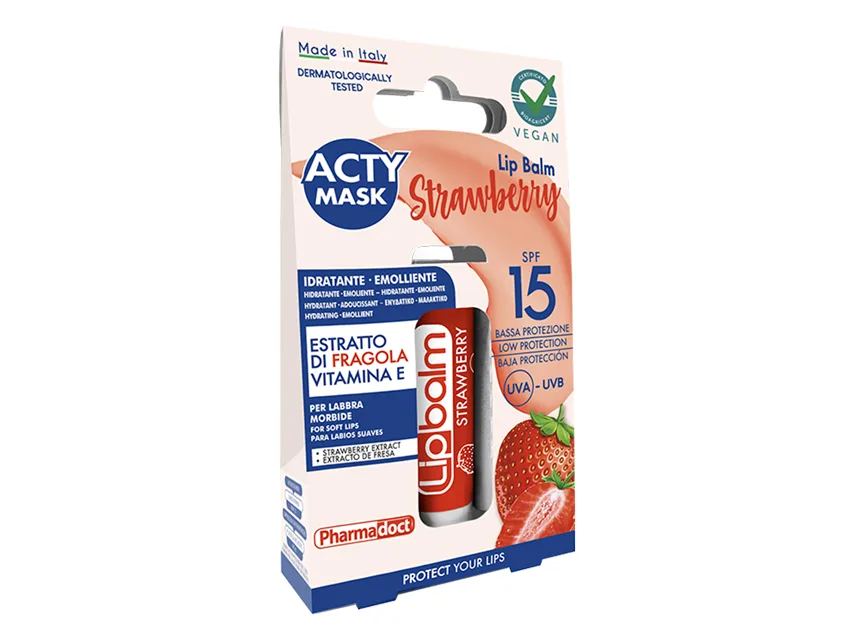 Balsam de buze Pharmadoct căpșuni - carton de 12 cutii