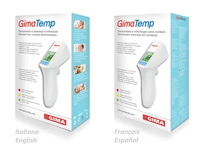 Termometru infraroșu fără contact Gimatemp GB, FR, IT, ES