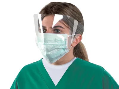 Mască MASKOP cu vizieră wrap-around - curele pentru urechi