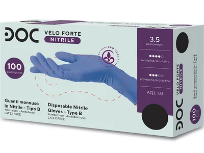 Mănuși Veloforte Nitrile fără pudră - large