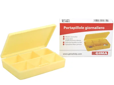 Daily handy pill box - galben