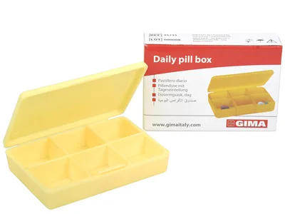 Daily handy pill box - galben