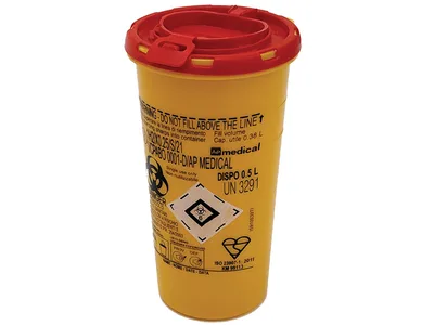 Container pentru deșeuri ascuțite Dispo - 0.5 l