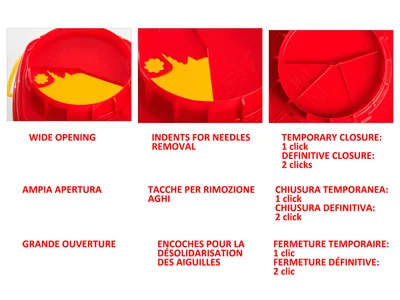 Recipient containers pentru obiecte ascuțite CS LINE - 5 l