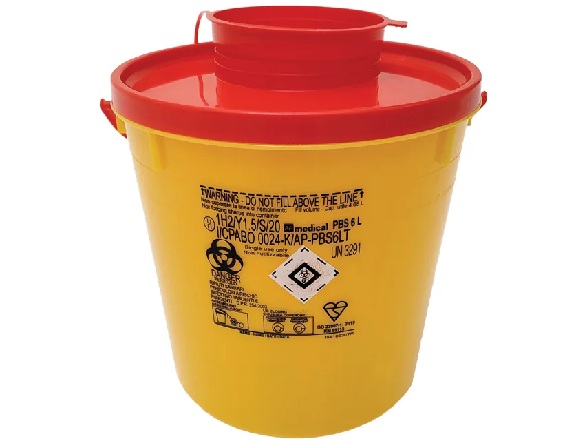 Recipient pentru deșeuri ascuțite PBS 6 l