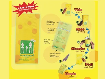 Traveljohn sac de vomă și urină de unică folosință 800 cc