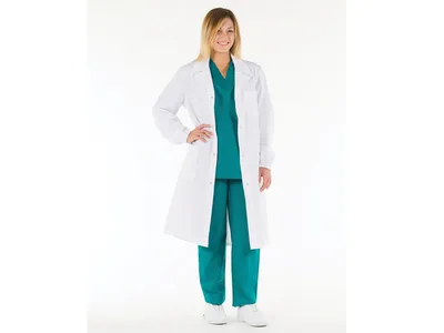 Halat alb - bumbac - unisex cu nasturi automați mărimea 40