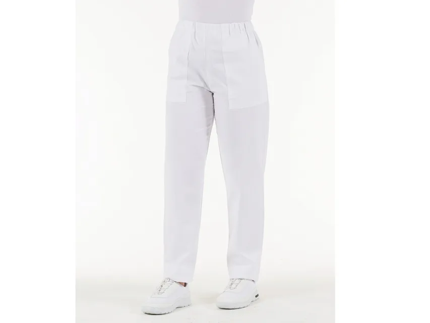 Pantaloni - bumbac alb - LARGE