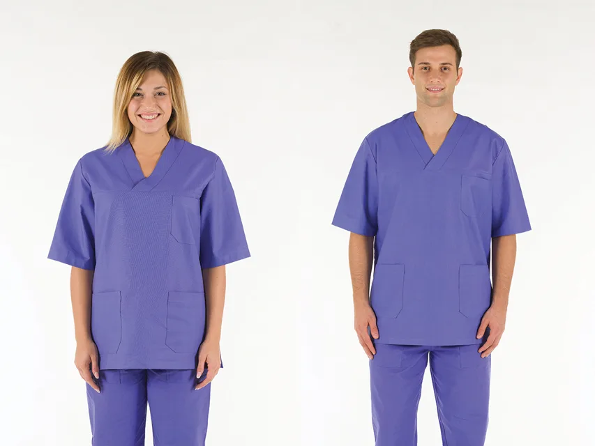 Jachetă - bumbac albastru indigo - LARGE