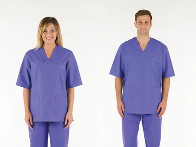Jachetă - bumbac albastru indigo - LARGE