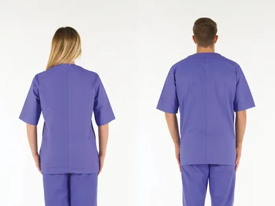 Jachetă - bumbac albastru indigo - LARGE