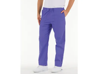 Pantaloni - bumbac indigo albastru - MEDIUM