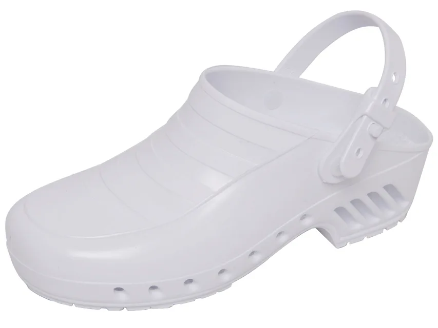 CLOGS - fără pori, cu curele - 47-48 - alb