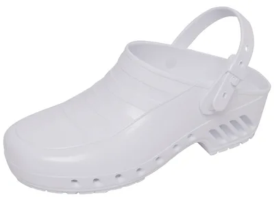 CLOGS - fără pori, cu curele - 47-48 - alb