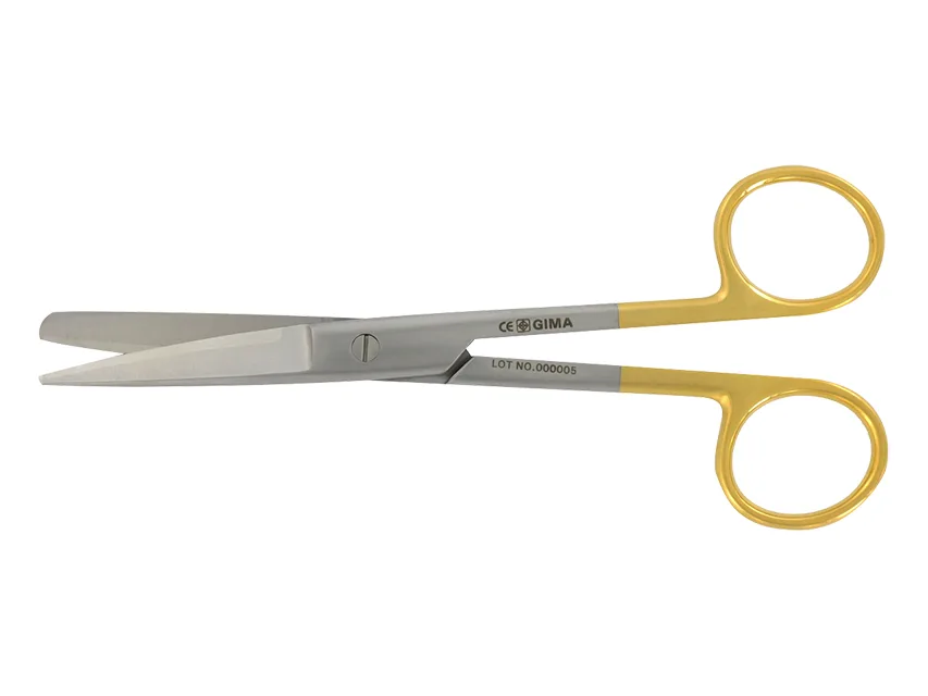 Foarfece drepte aurii ascuțite/obtuze - 14,5 cm