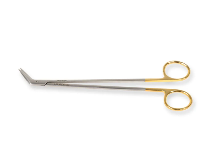 Foarfece DeBakey Potts Smith GOLD - 19 cm - unghi 60°
