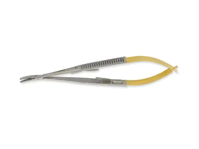 Pince pentru ac Castroviejo curbă GOLD - 14 cm - vârf plan