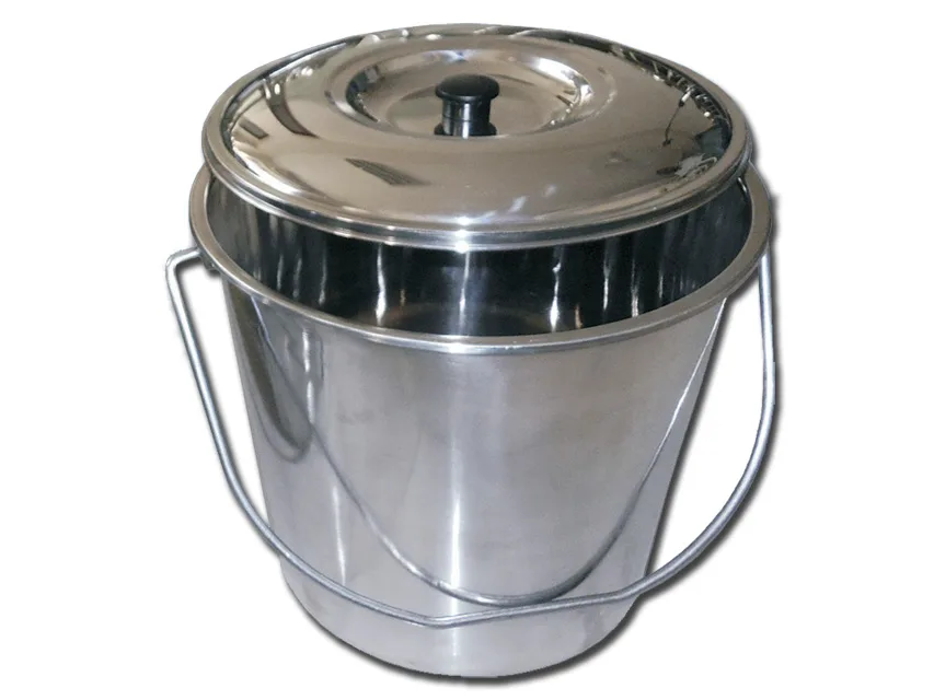 Găleată din oțel inoxidabil cu capac - 15 l
