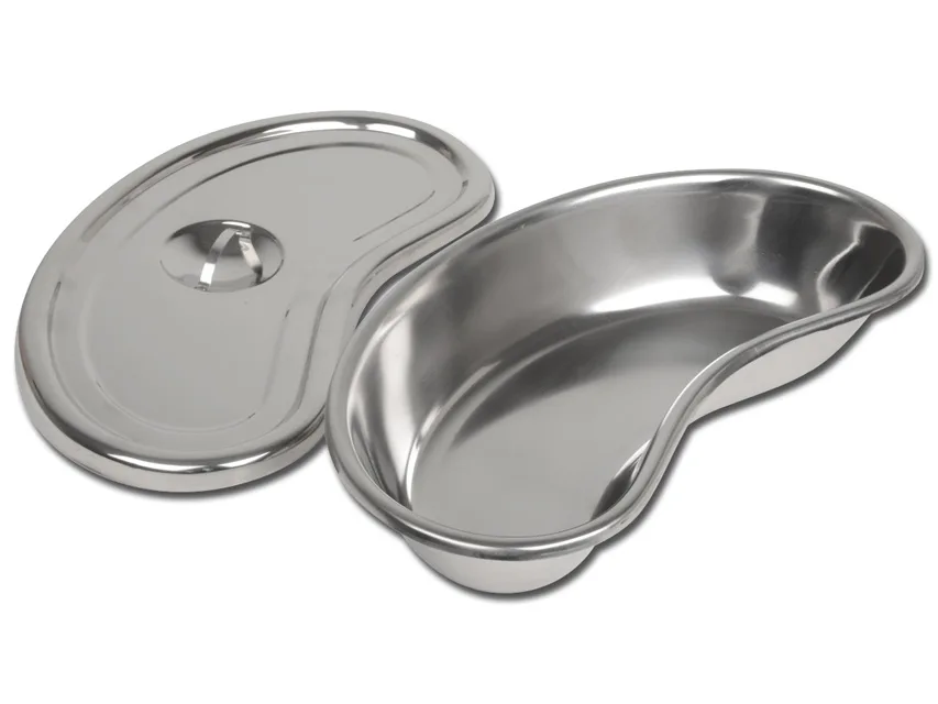 Tavă rinichi din oțel inoxidabil cu capac - 309x149x59 mm