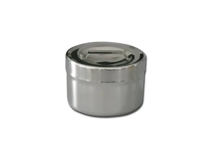 Recipient pentru pansamente din oțel inoxidabil 0.5 l cu capac - diam.106x66 mm