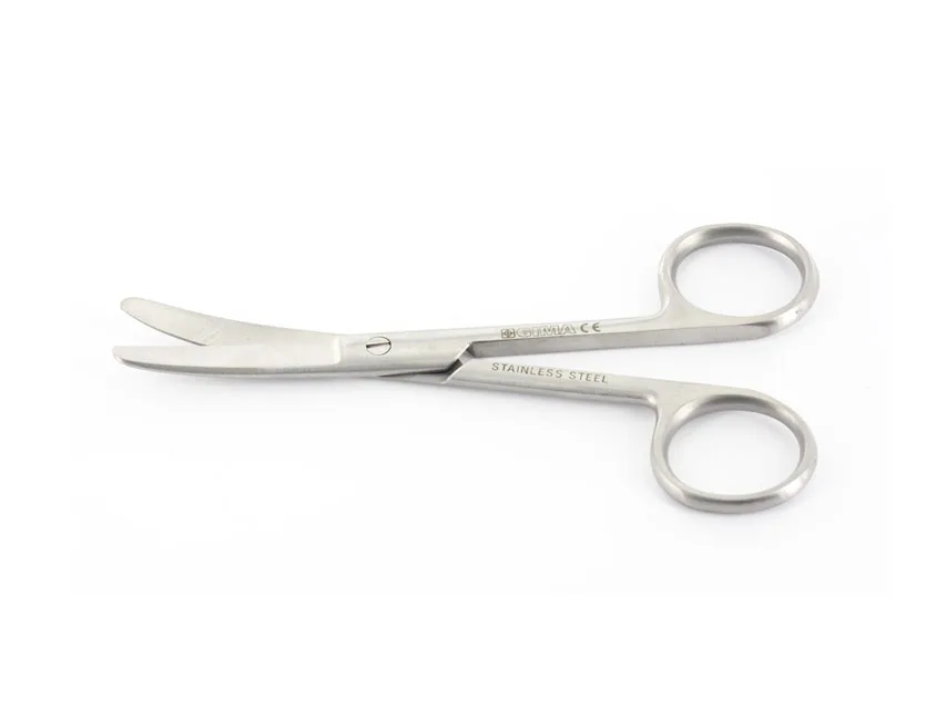 Foarfece curbate vârf/vârf rotund - 14,5 cm