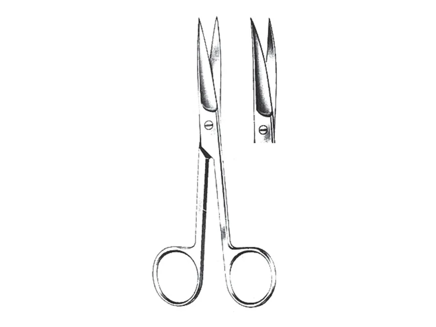 Foarfece curbate - ascuțite/ascuțite - 14,5 cm
