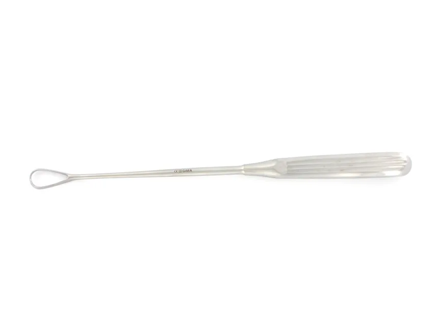 Curetă uterină Sims - ascuțită - 8mm - 26 cm