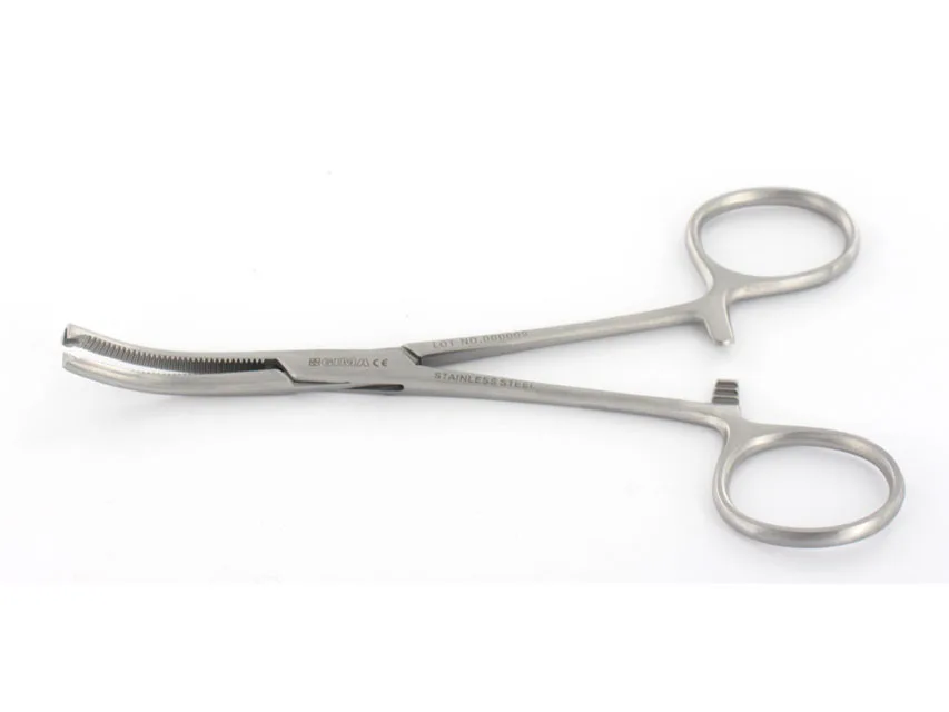 Clește hemostatic Kocher curbat - 18 cm