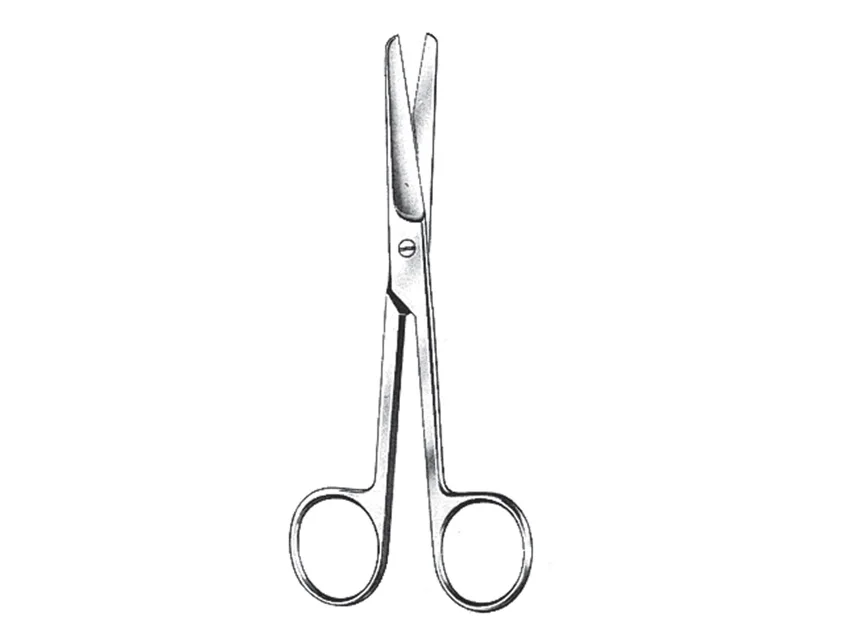 Foarfece drepte vârf/vârf rotund - 18 cm
