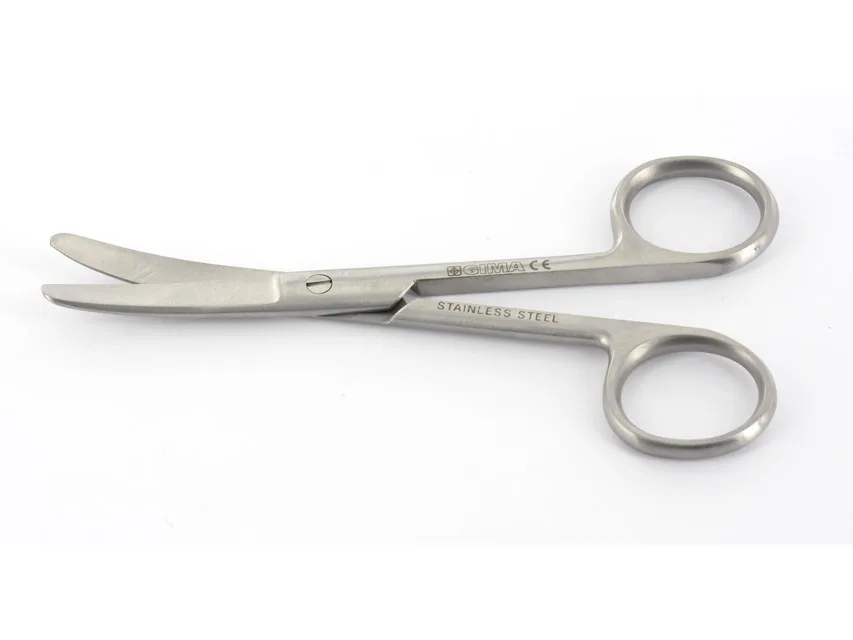 Foarfece curbate vârfuri obtuze/obtuze - 18 cm