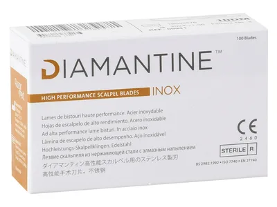 Lame chirurgicale din oțel inoxidabil diamantine N. 10 - sterile